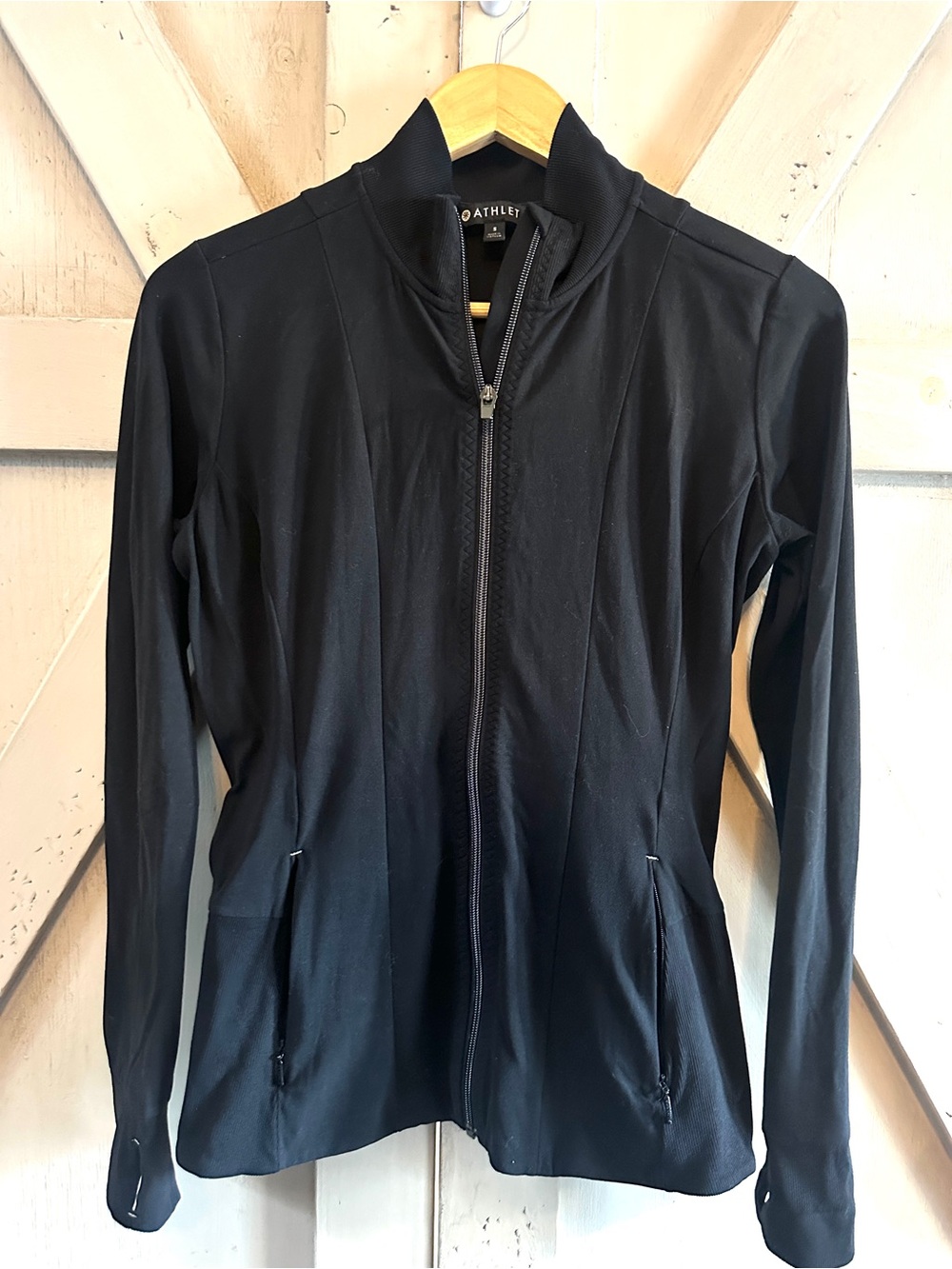 Athleta Shanti Jacket Black Full Zip Athletic Jacket – Size Small